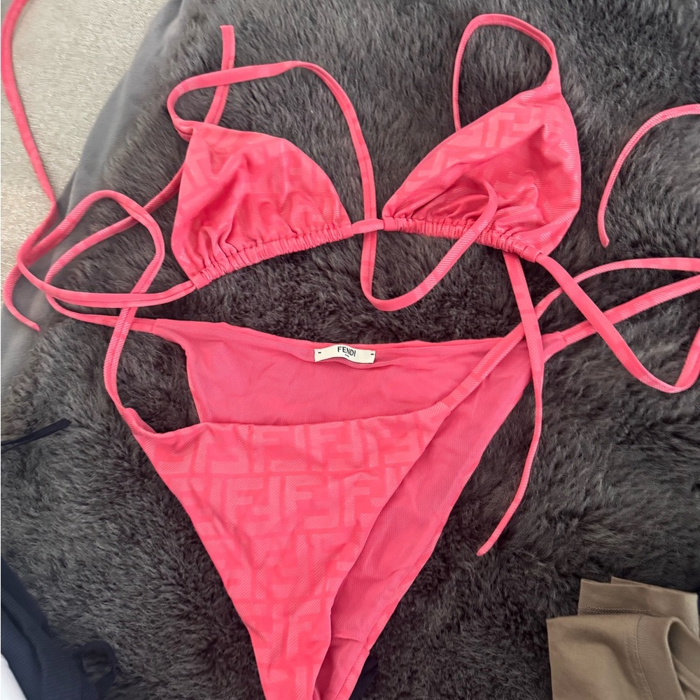 Fendi Coral Bikini Set